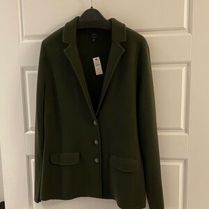Talbots Olive Green Women's Sweater Blazer